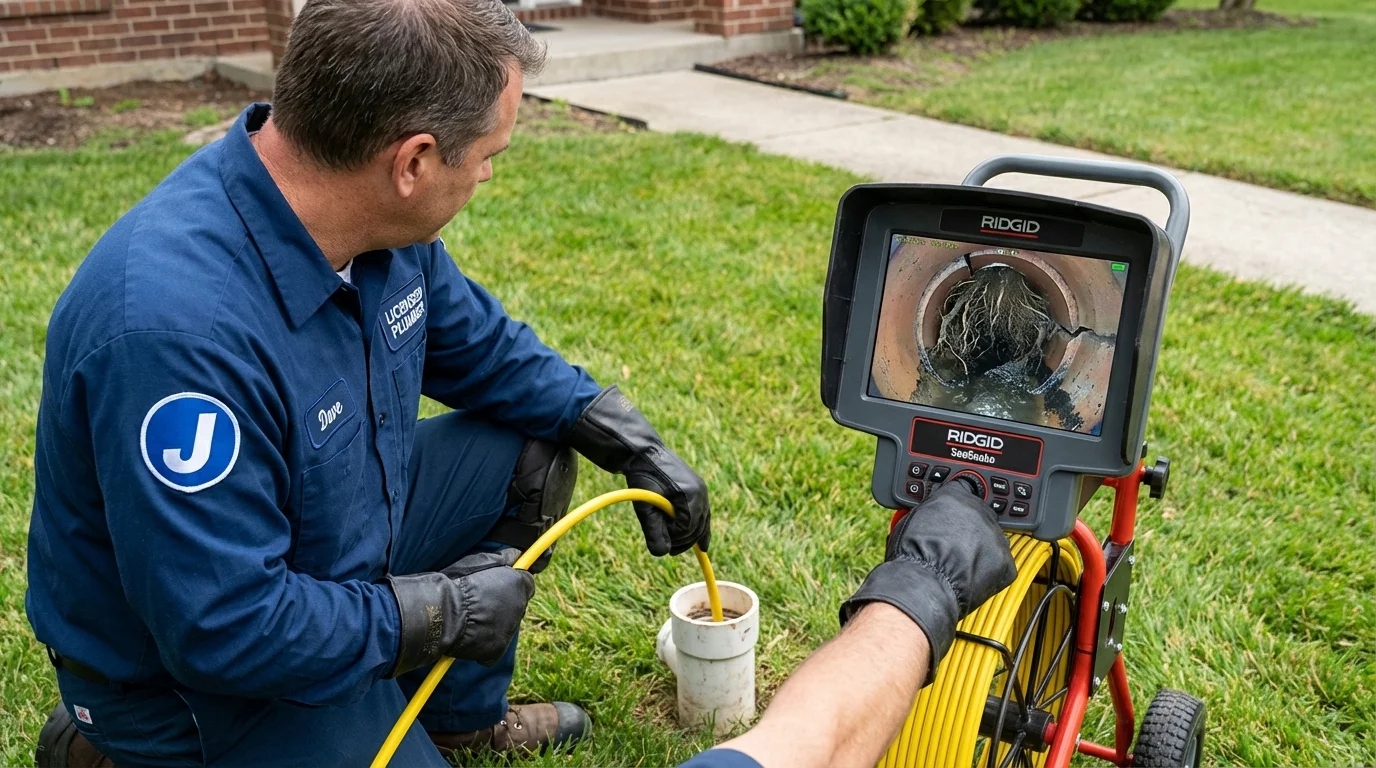 Sewer camera inspection being performed by Johns Plumbing LLC in Aberdeen